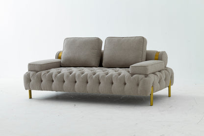 Tufting Grey 2 Seater Loveseat