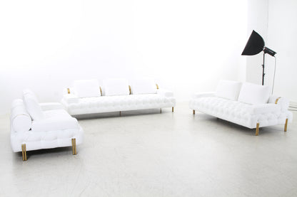 Tufting White 4 Seater Sofa (280cm)