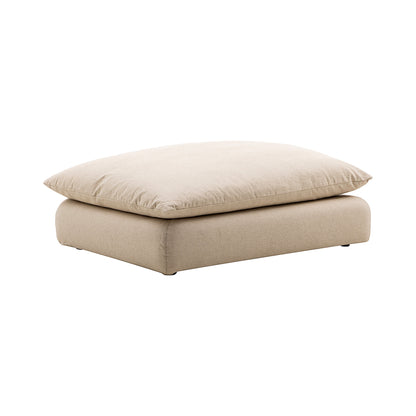 La Jolia Natural Linen Ottoman