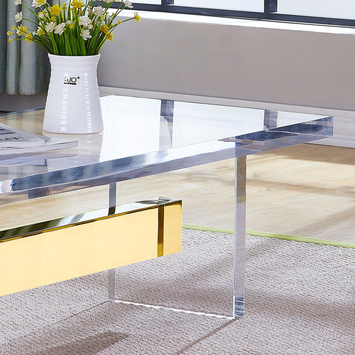 Acrylic coffee table