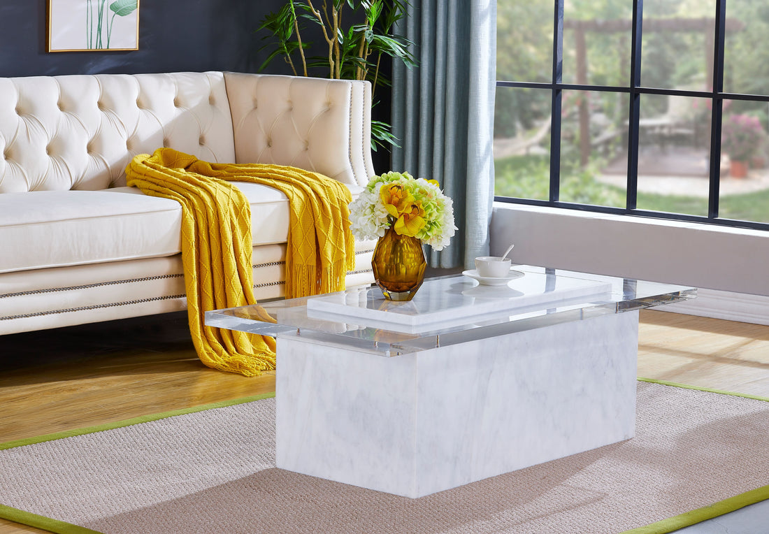 Acrylic Marble coffee table