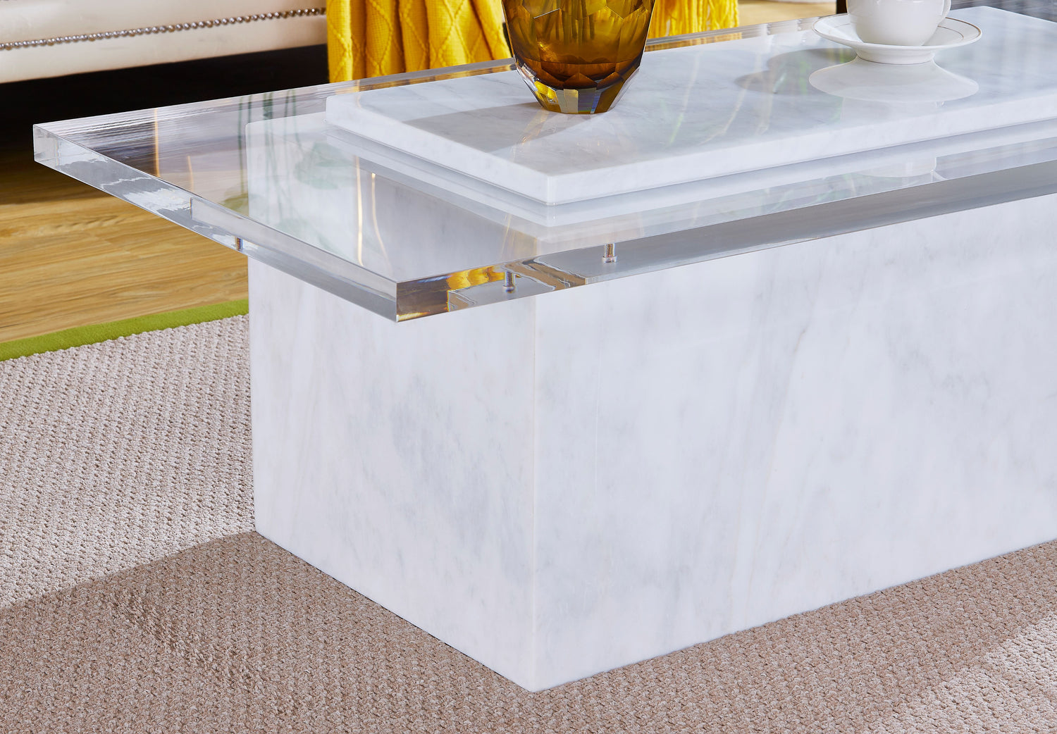 Acrylic Marble coffee table