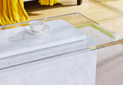 Acrylic Marble coffee table