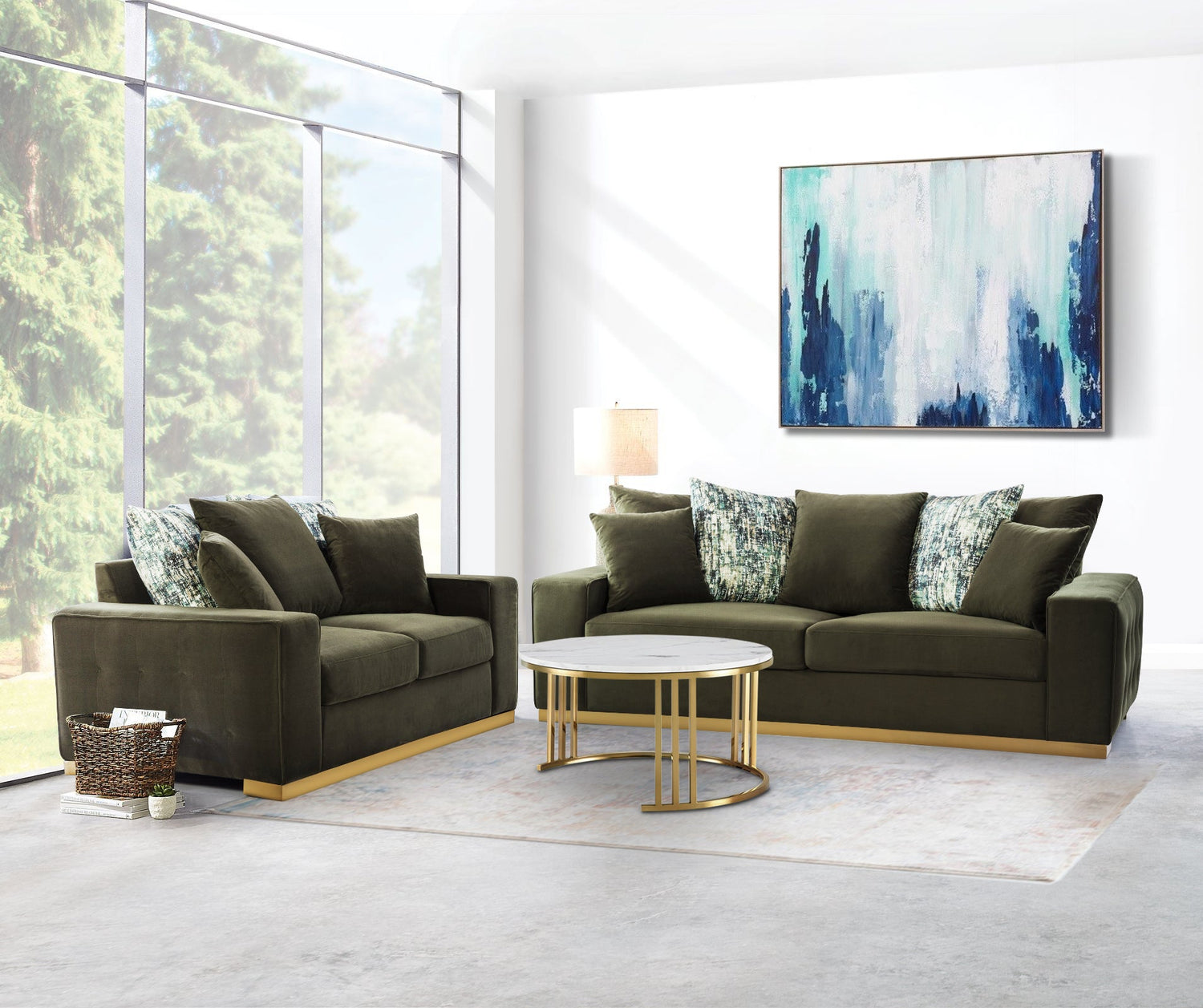 Madison Olive Sofa (6639463006304)