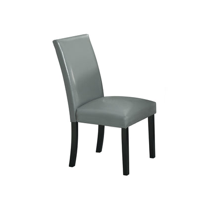 Meridian Side Chair W/Grey PU No Nailhead (2 Per Pack)