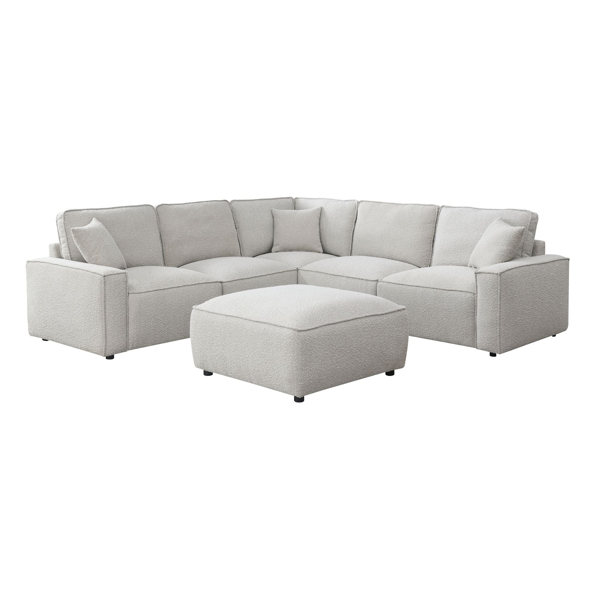 Normandy Cotton Boucle Sectional (8782199095617)