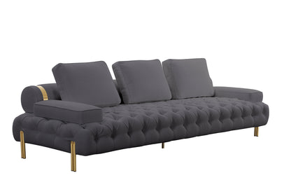 Tufting Dark Grey 4 Seater Sofa (280cm)