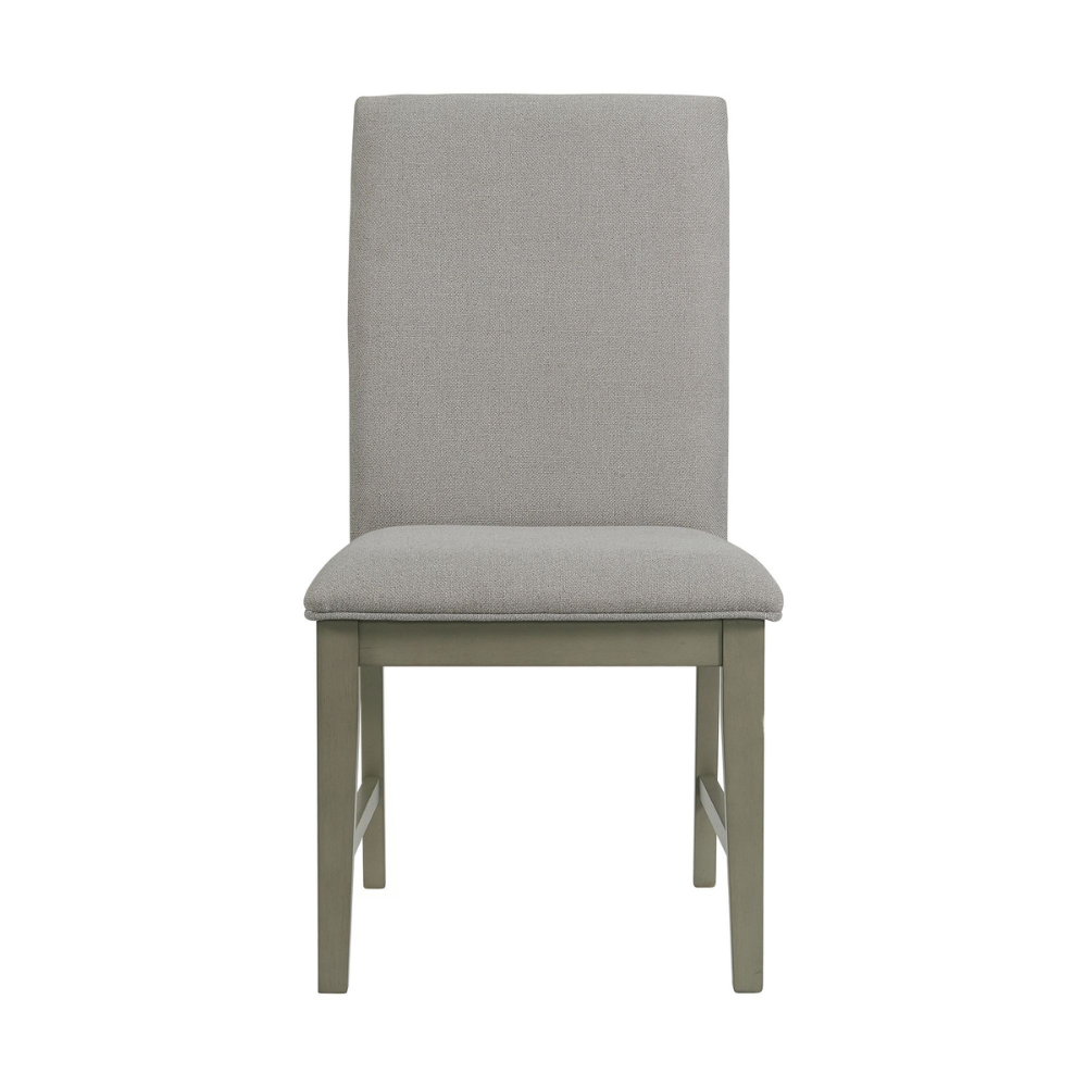 Nashville Grey Dining Table Fabric Ladder Back Side Chair (8785021796673)