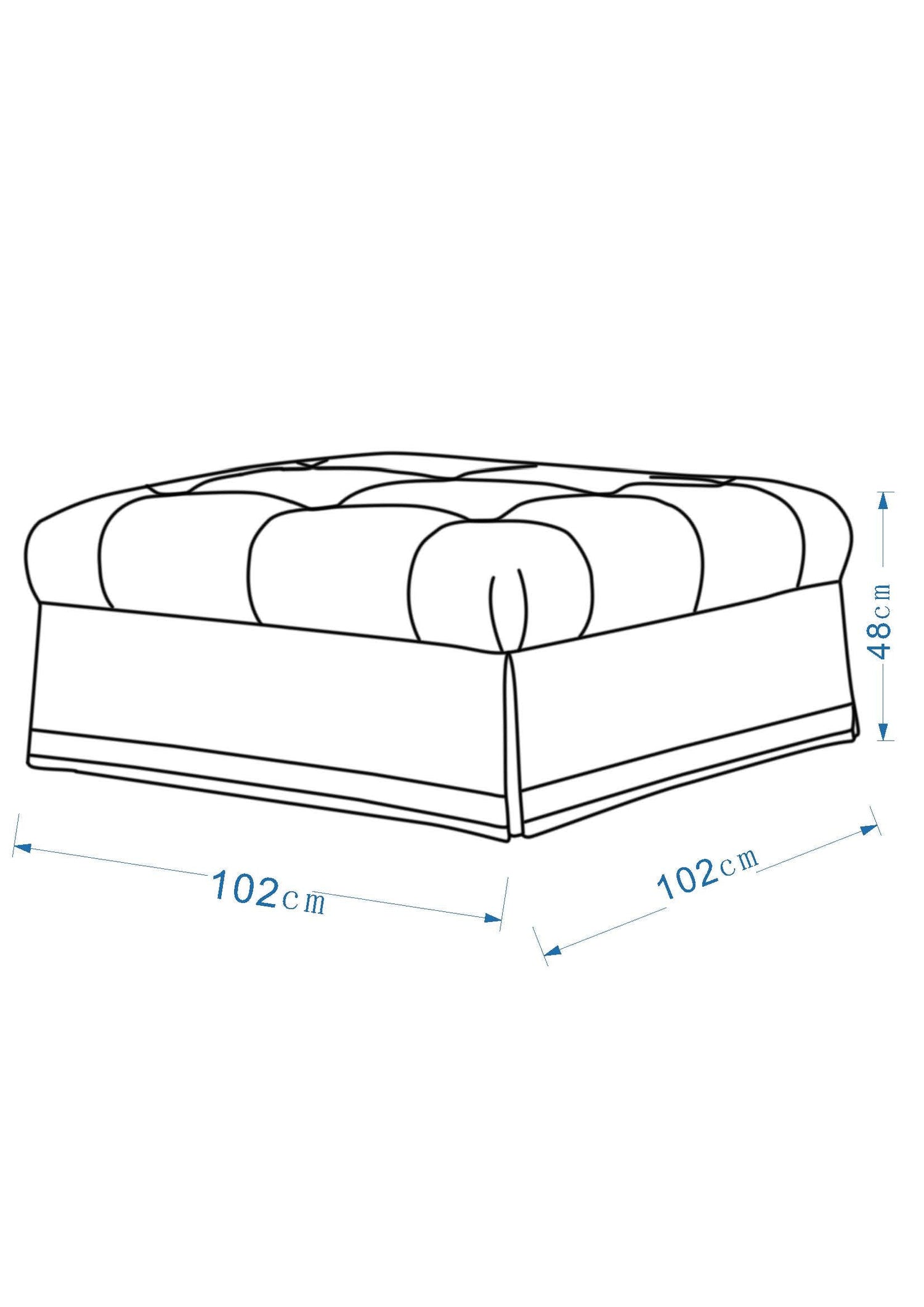 Cottage Calm by Nouf Alaboudi Ottoman