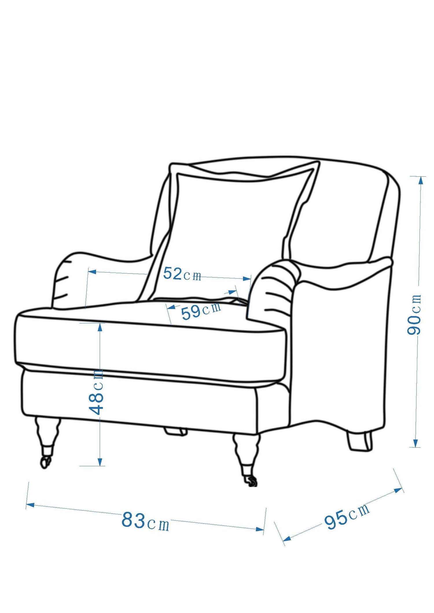 Cottage Calm by Nouf Alaboudi Cream Chair
