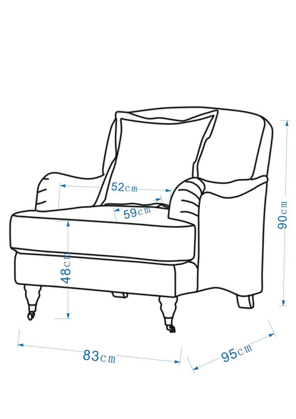 Cottage Calm by Nouf Alaboudi Cream Chair