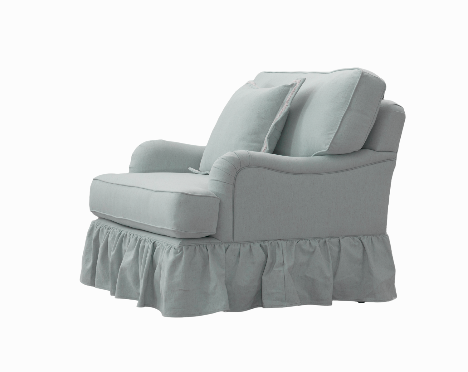 Cottage Calm by Nouf Alaboudi Curtain Blue Chair