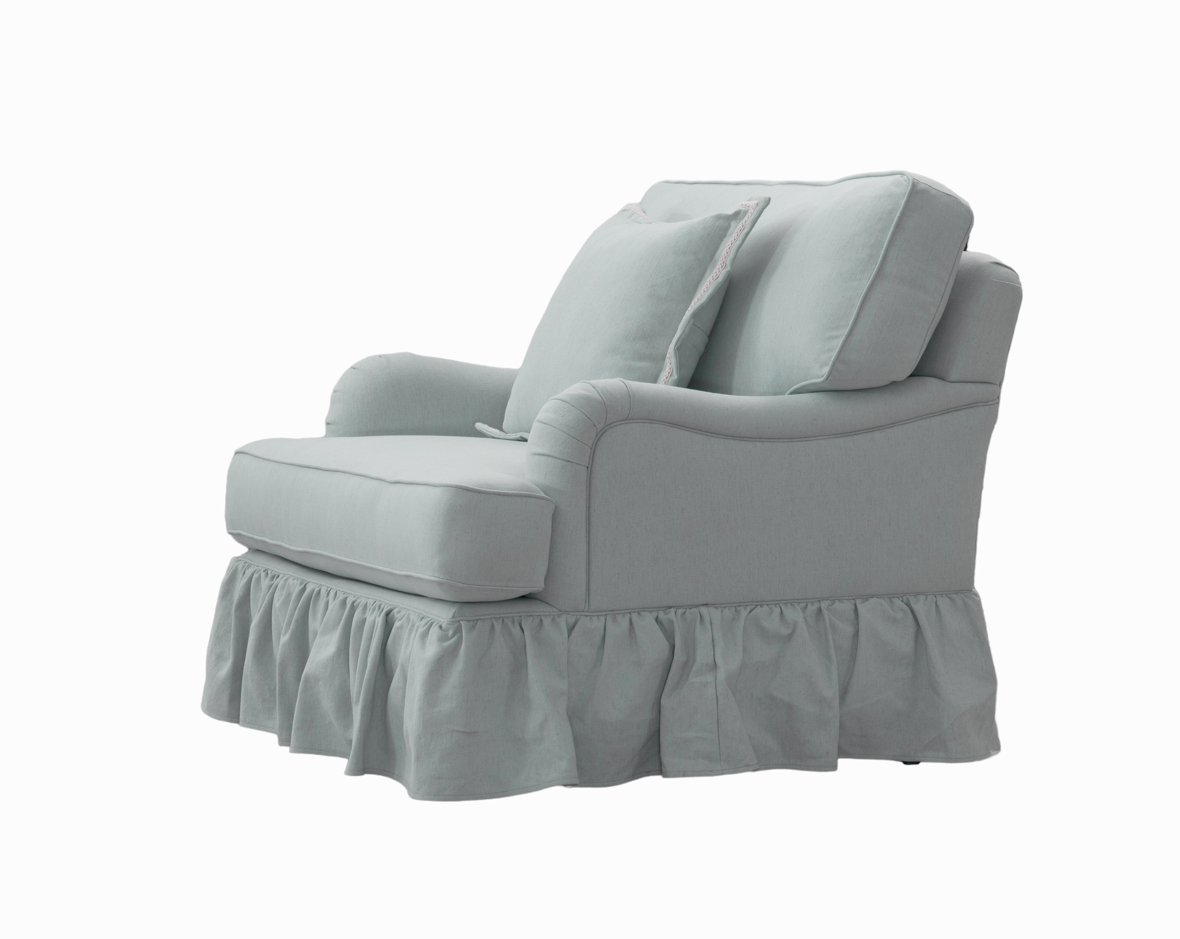 Cottage Calm by Nouf Alaboudi Curtain Blue Chair