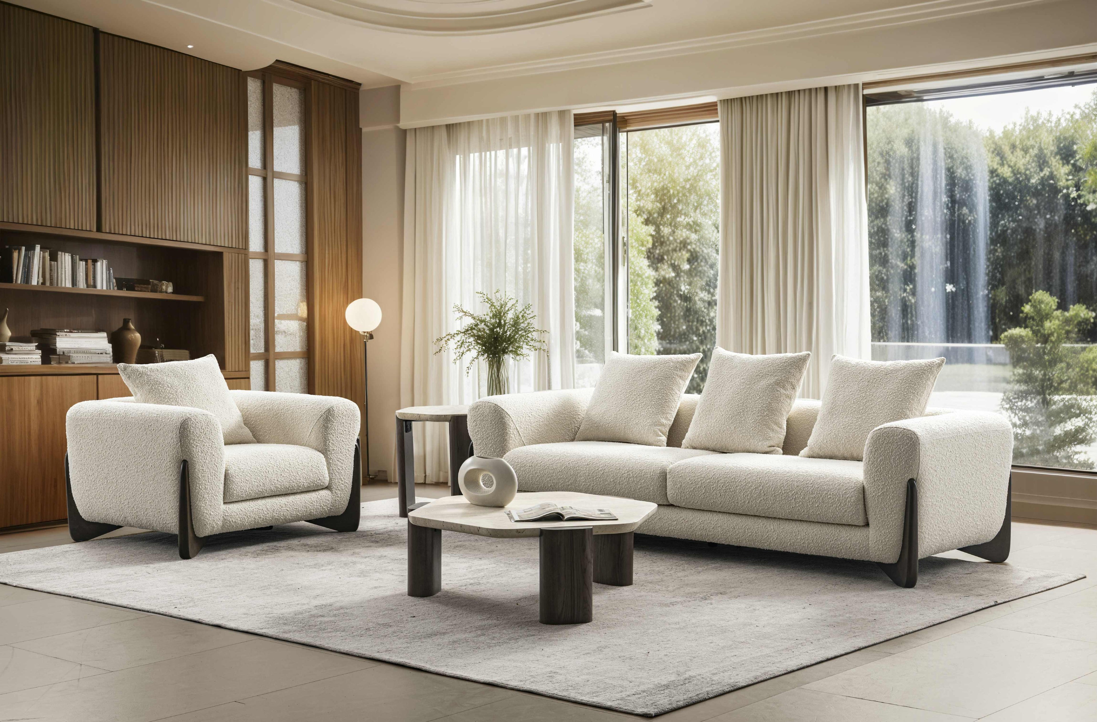 Floux White Sofa