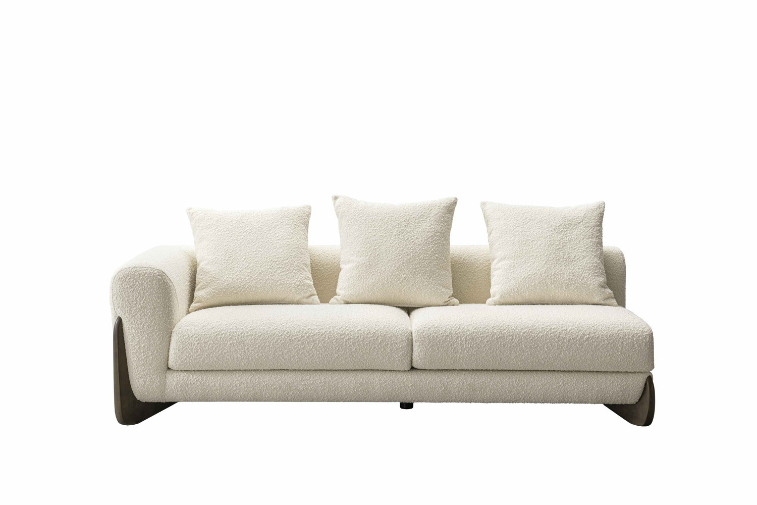 Floux White Right Chaise Sectional