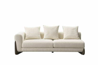 Floux White Right Chaise Sectional