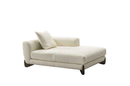 Floux White Right Chaise Sectional
