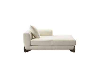 Floux White Right Chaise Sectional