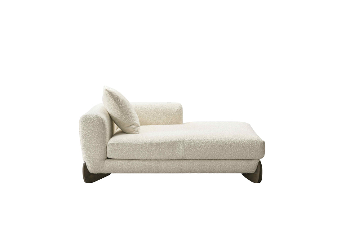 Floux White Right Chaise