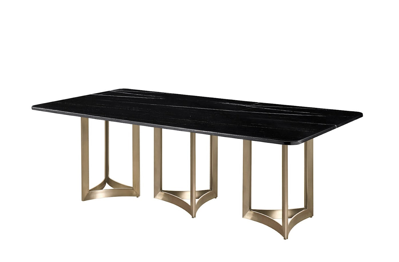 Alexa Black Marble Dining table