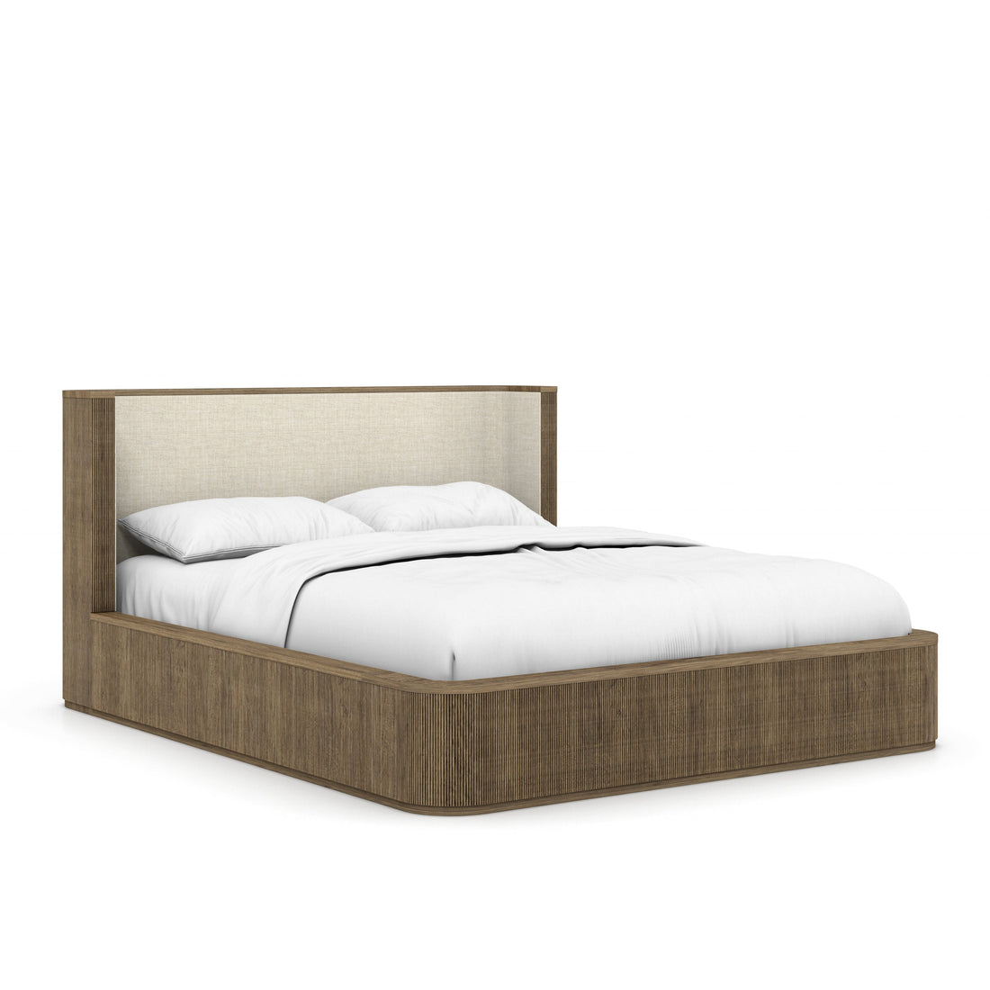Rustic Haven Brown Oak six Drawer Bed