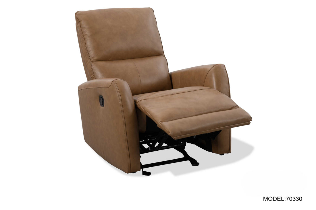 Roots Comfort Brown Leather Manual Recliner