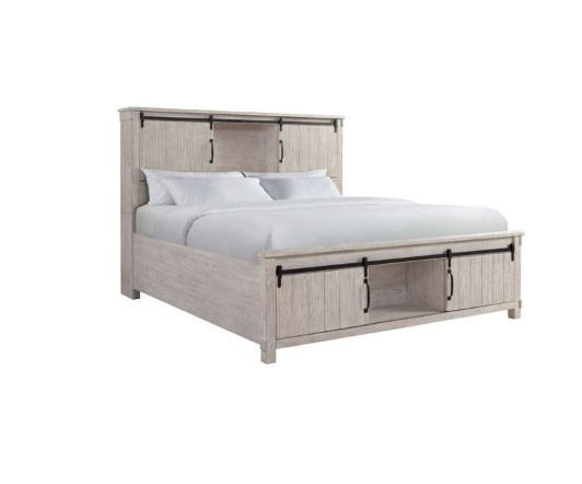 Scott King Storage Bed White Finish