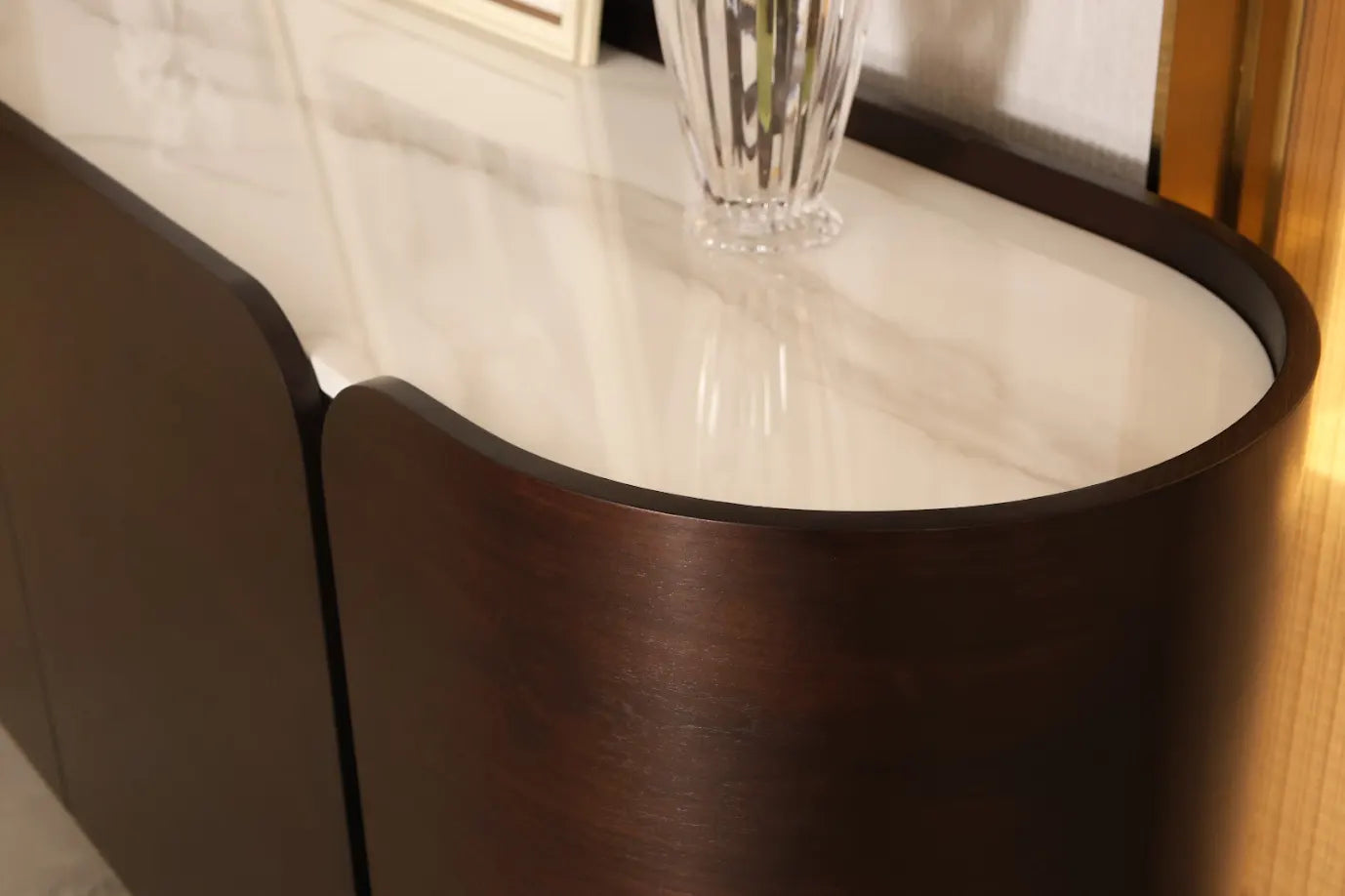 Twirl Wave Dark Brown Sideboard Table