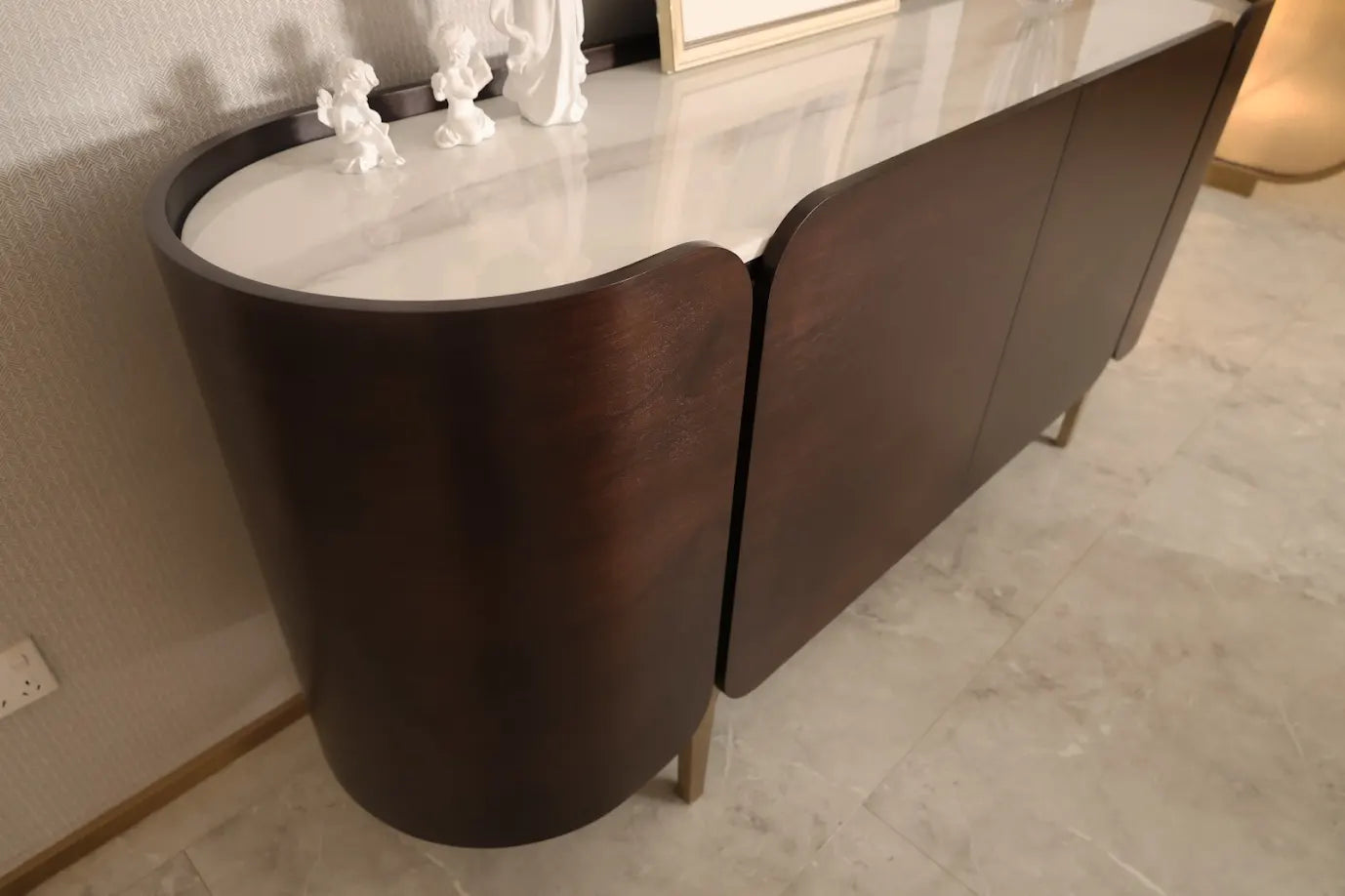 Twirl Wave Dark Brown Sideboard Table