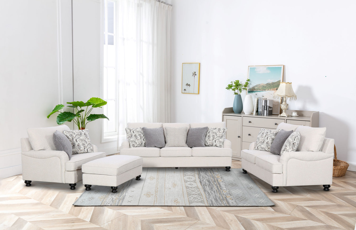 Denise Beige Loveseat