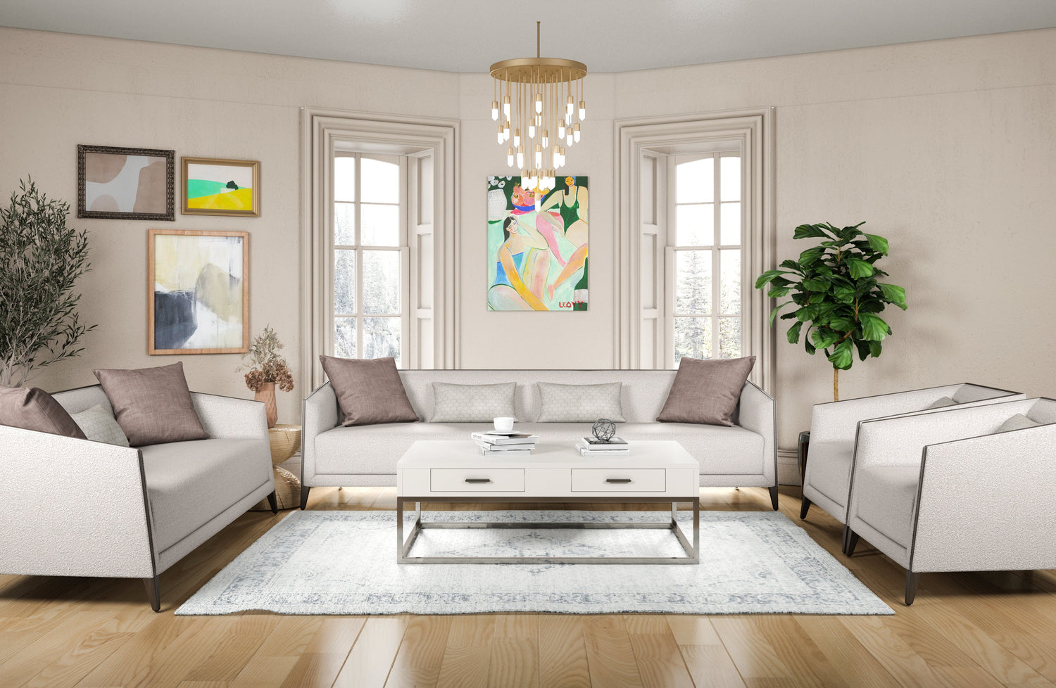 Prestige Cream 3 Seater Sofa (210cm)