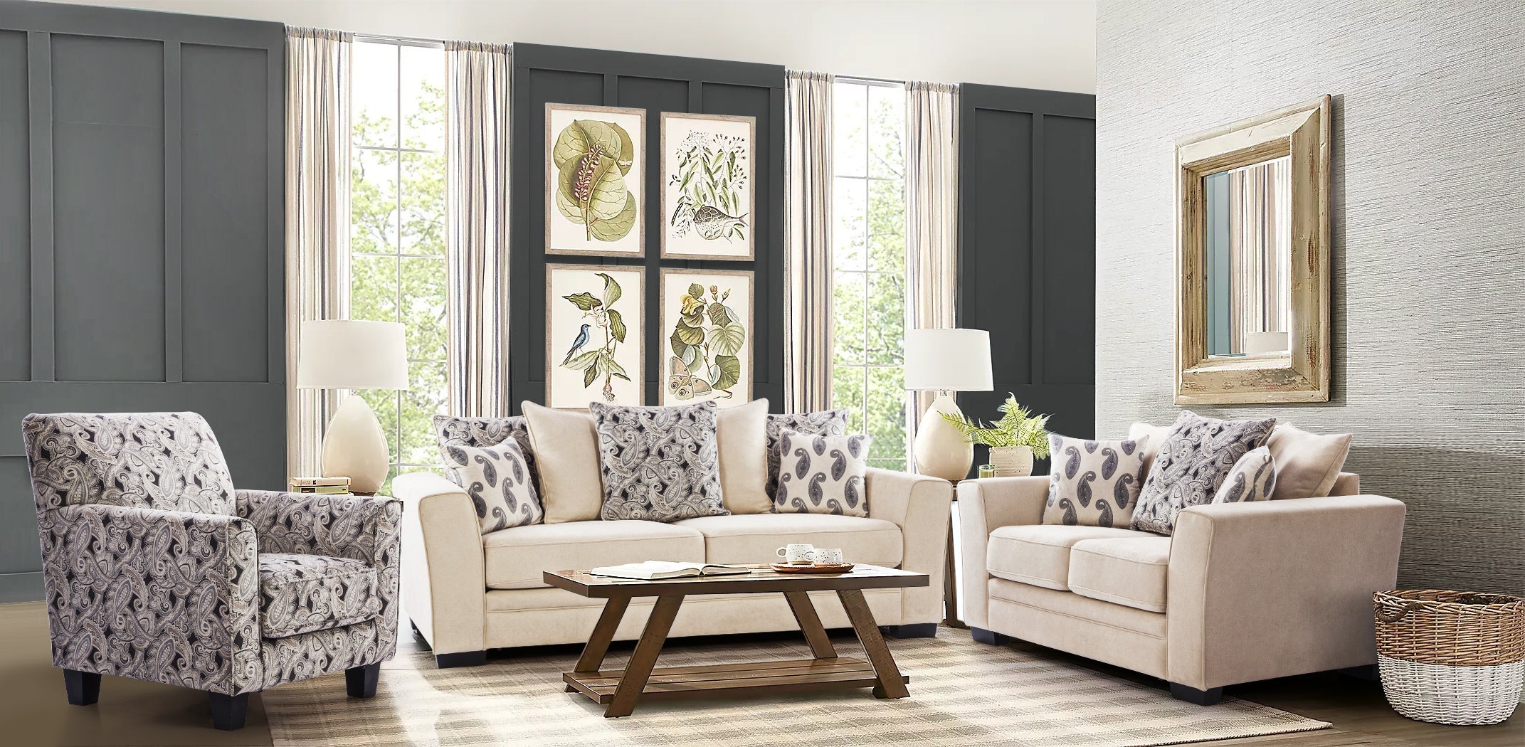 San Antonio Cream Sofa (6639463497824)