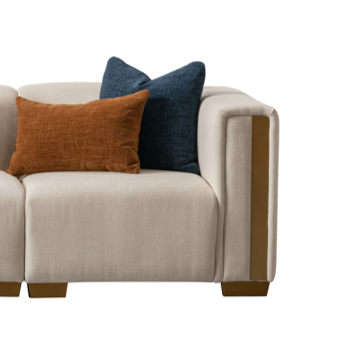 Elegant Embrace Beige Right Arm Facing Chair