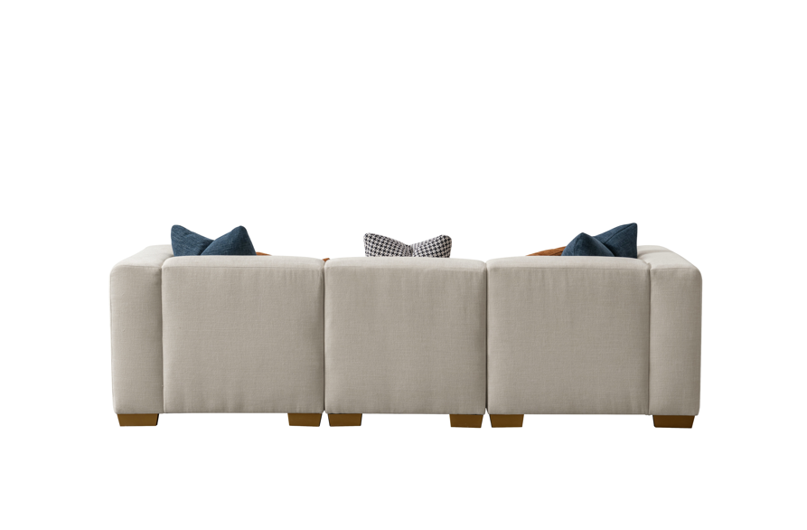 Elegant Embrace Beige Left Arm Facing Chair