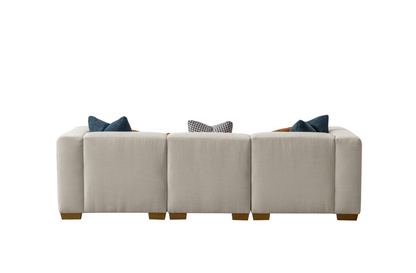 Elegant Embrace Beige Left Arm Facing Chair
