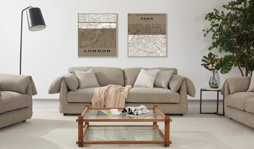 Tera gray brown sofa set