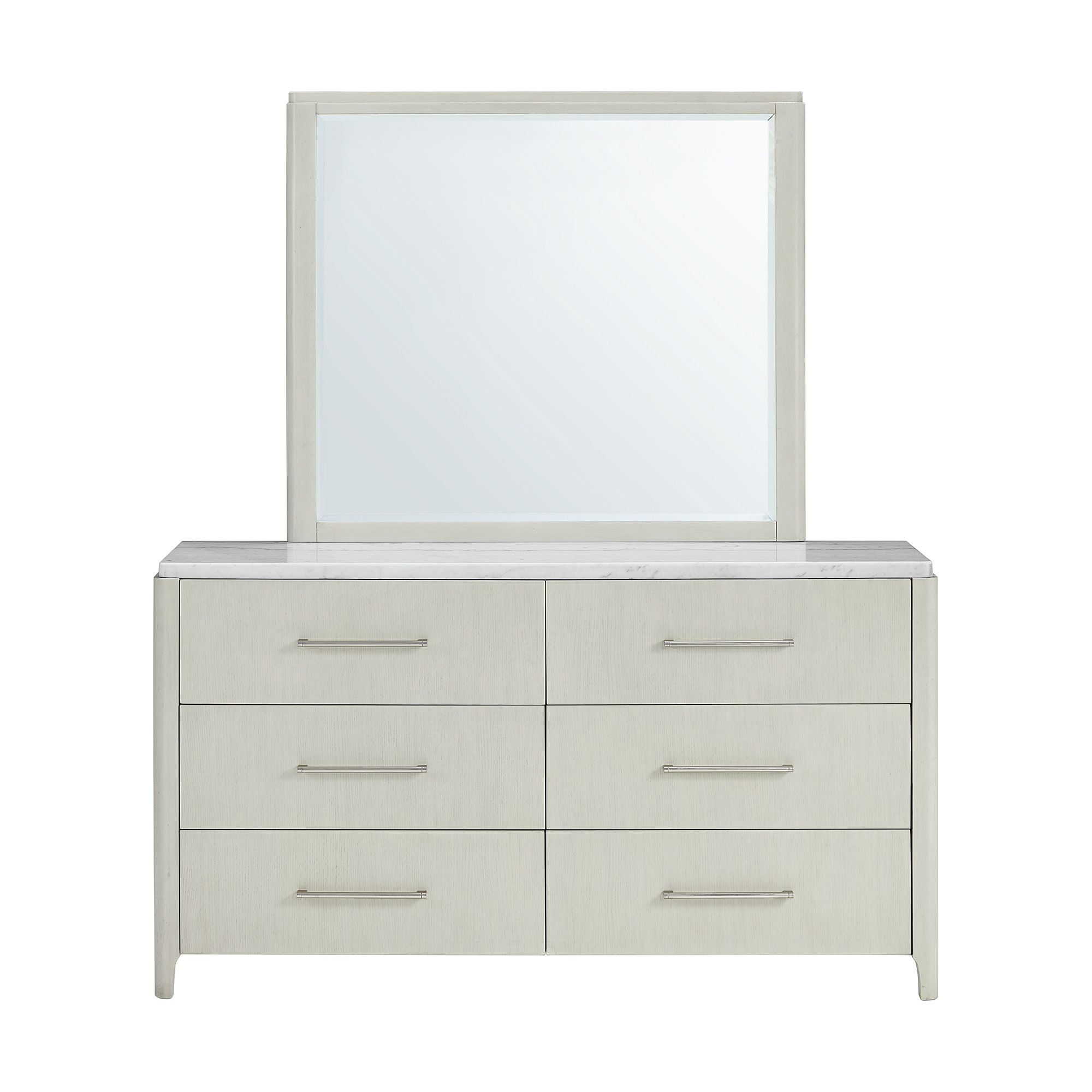 South Beach Light Grey Marbel King Bedroom Set