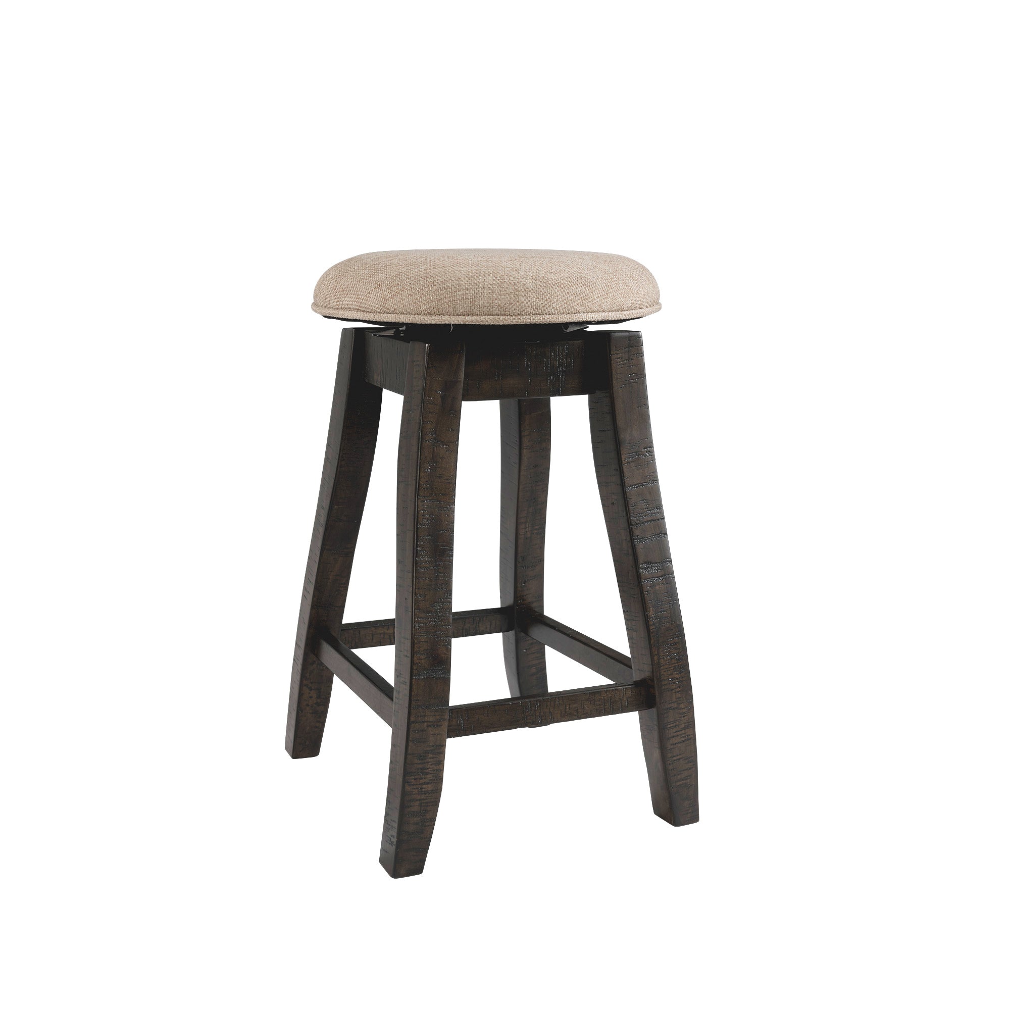 Stone 24" Counter Stool W/ Swivel W/Fabric Seat Charcoal