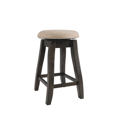 Stone 24" Counter Stool W/ Swivel W/Fabric Seat Charcoal