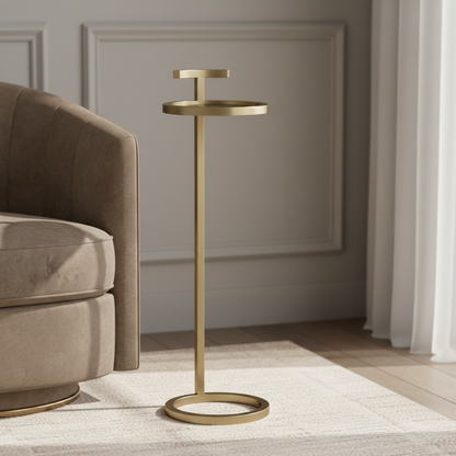 Black 14" Maisie Accent Table Round
