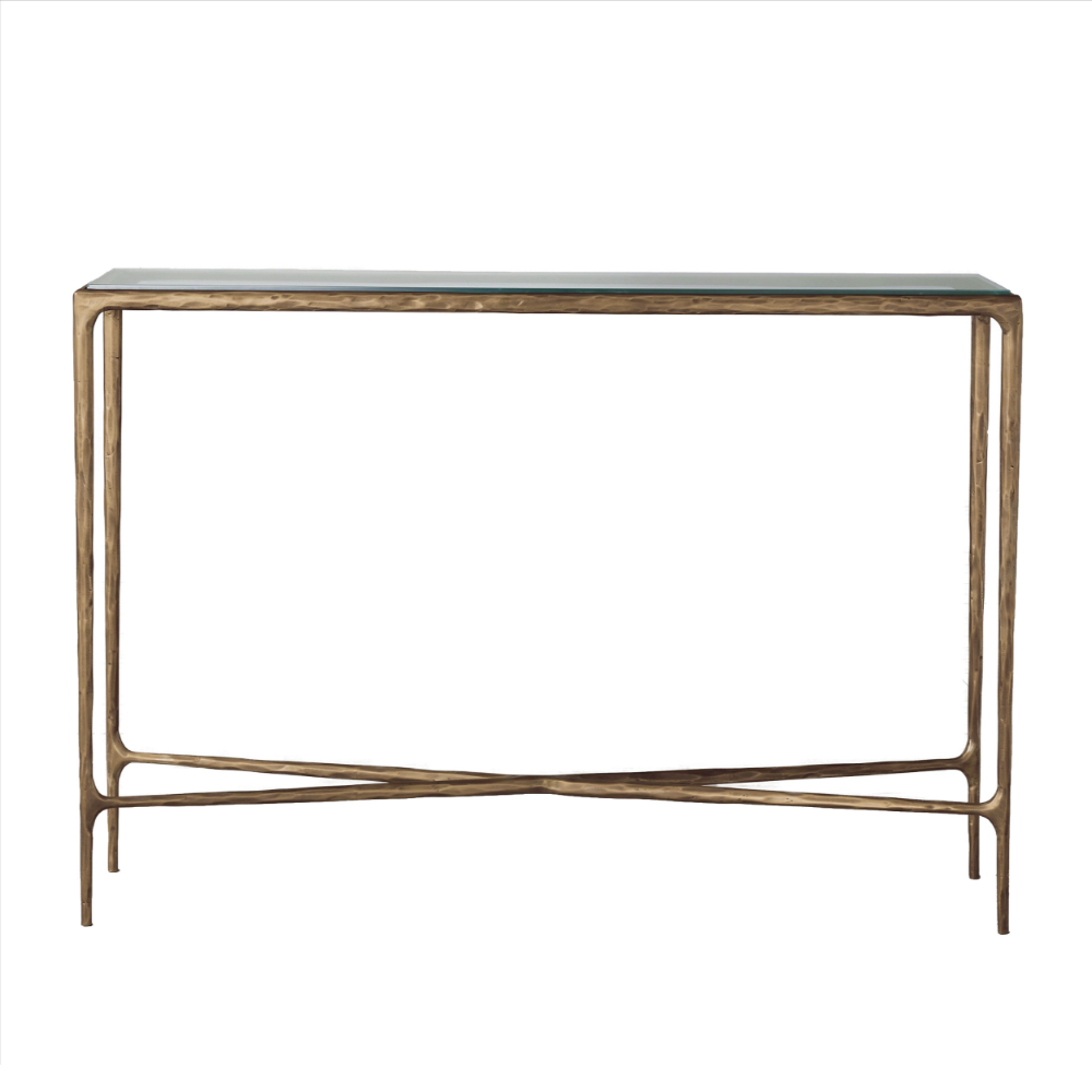 Console Table with Glass Top (8785185440065)