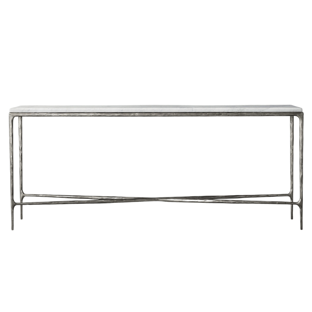 Gold Console Table with Marble Top (8785170137409)