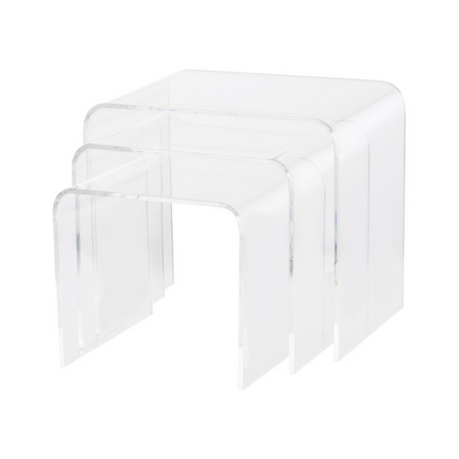 Clear acrylic table set