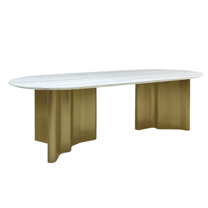 Samuel Oval Marble Dining Table- 8 seater