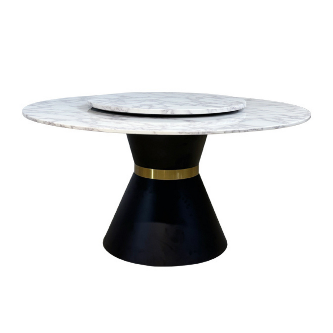 Matte Black Marble Dining Table -4 Persons