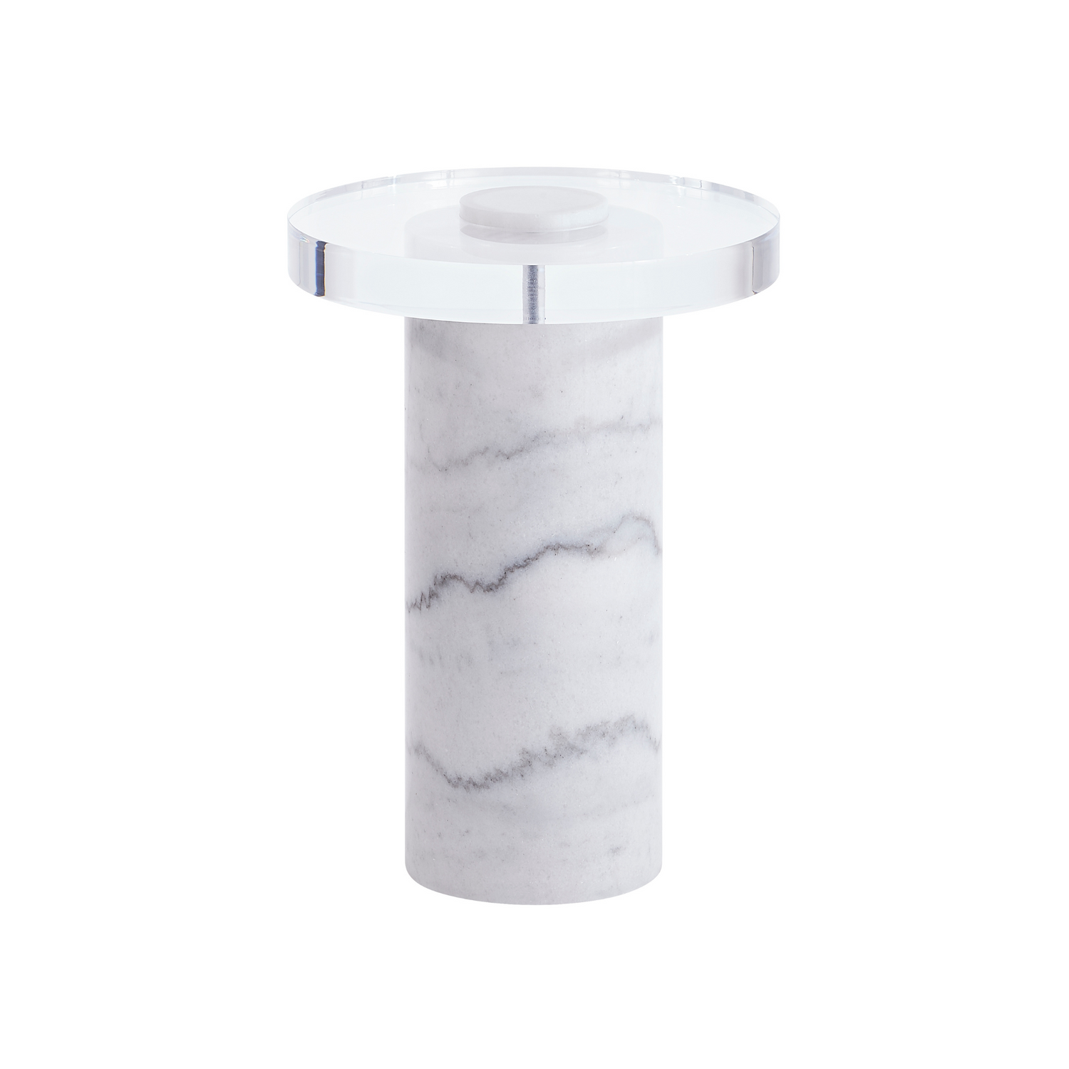 Marble end table wiht the acrylic top