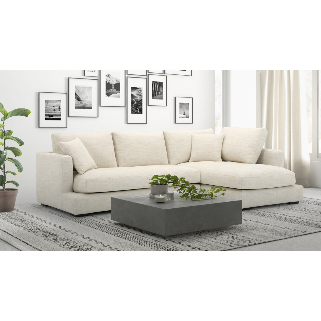 Beige sectional roots furniture