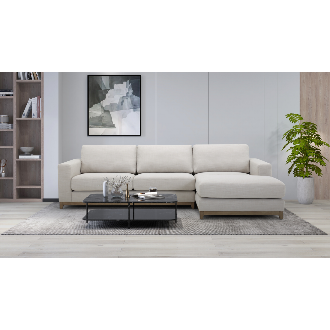 Light Grey Sectional Roots Furniture