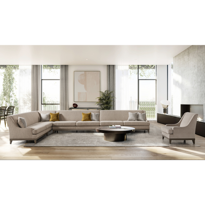 Classy By Noha Albabtain Sectional LAF3+AL+RAF2 + Accent Chair