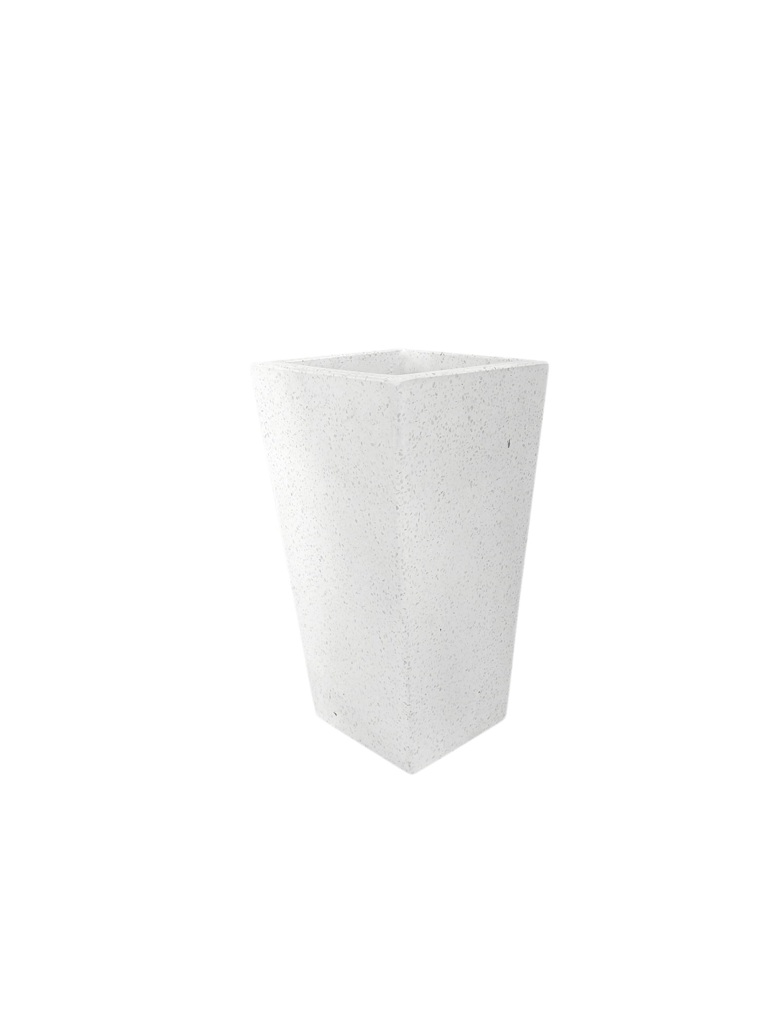 White Terrazzo Indoor/Outdoor Plant Pot By Roots26W*26D*45H.